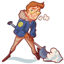 Employee Doing Snow Plowing Removal